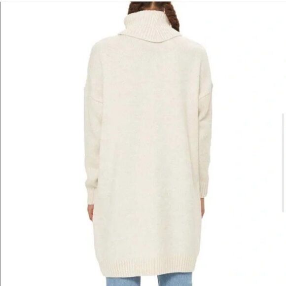 Topshop Turtleneck Sweater Dress Tunic - size 6 in Oat - Picture 5 of 16